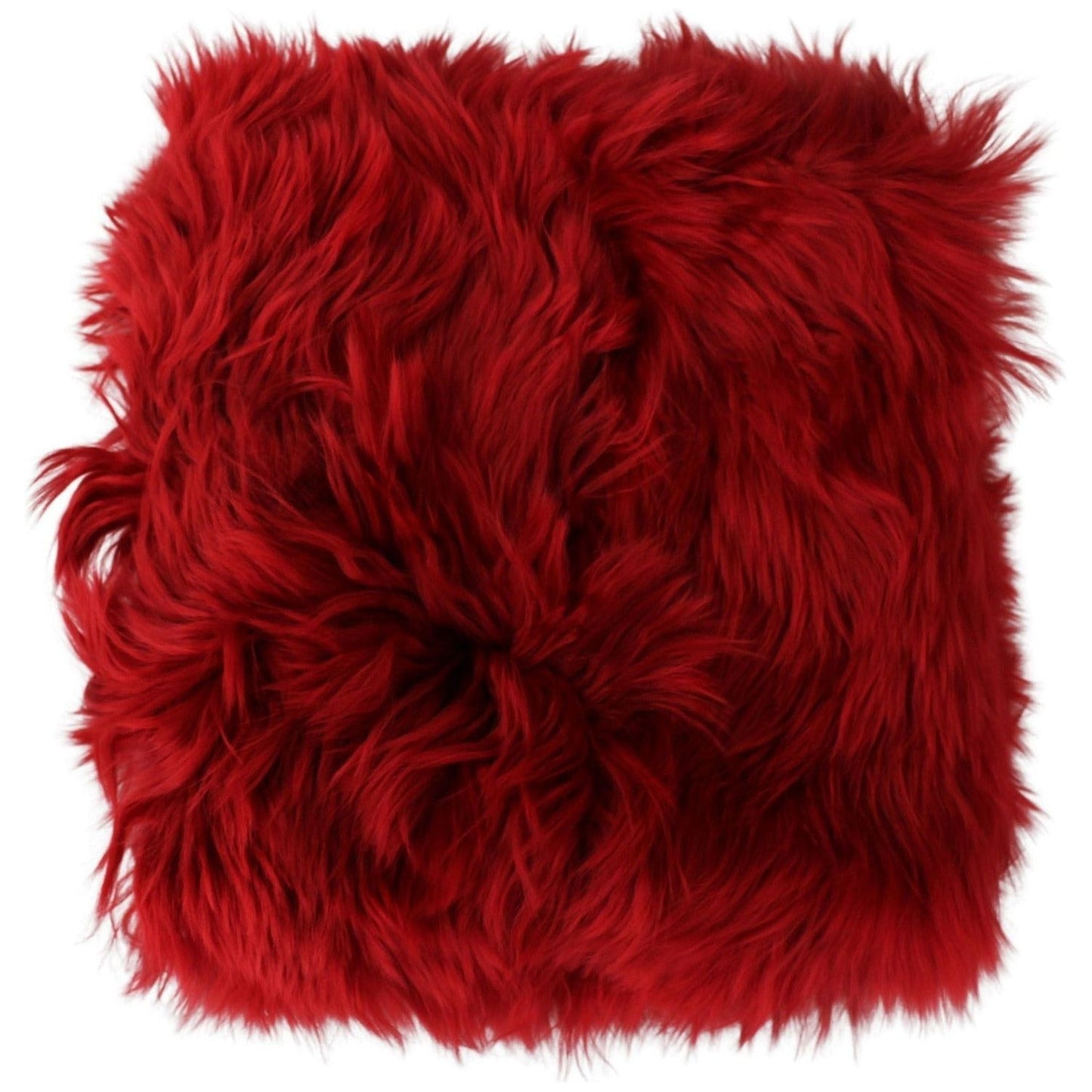 Dolce & Gabbana Elegant Red Alpaca Fur Neck Wrap Scarf red-alpaca-leather-fur-neck-wrap-shawl-scarf