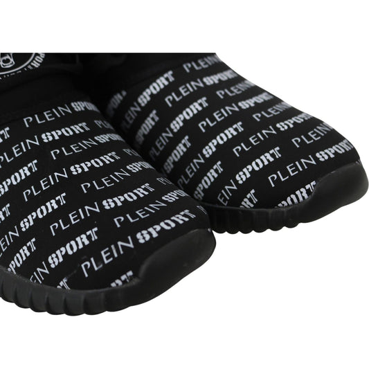 Plein Sport Chic Black Runner Henry Sport Sneakers MAN SNEAKERS black-polyester-runner-henry-sneakers-shoes