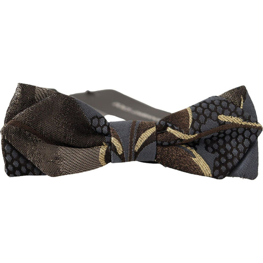 Dolce & Gabbana Elegant Multicolor Silk Bow Tie multicolor-pattern-100-silk-neck-papillon-bow-tie