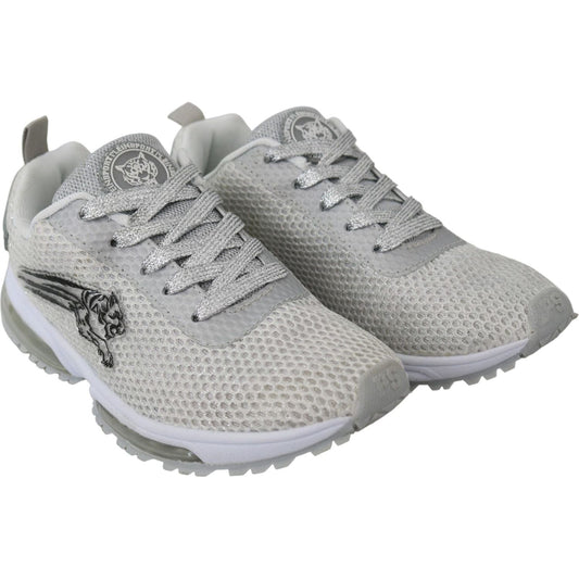 Plein Sport Glamorous Silver Gretel Sport Sneakers silver-polyester-gretel-sneakers-shoes IMG_3047-scaled-69730a0d-f45.jpg