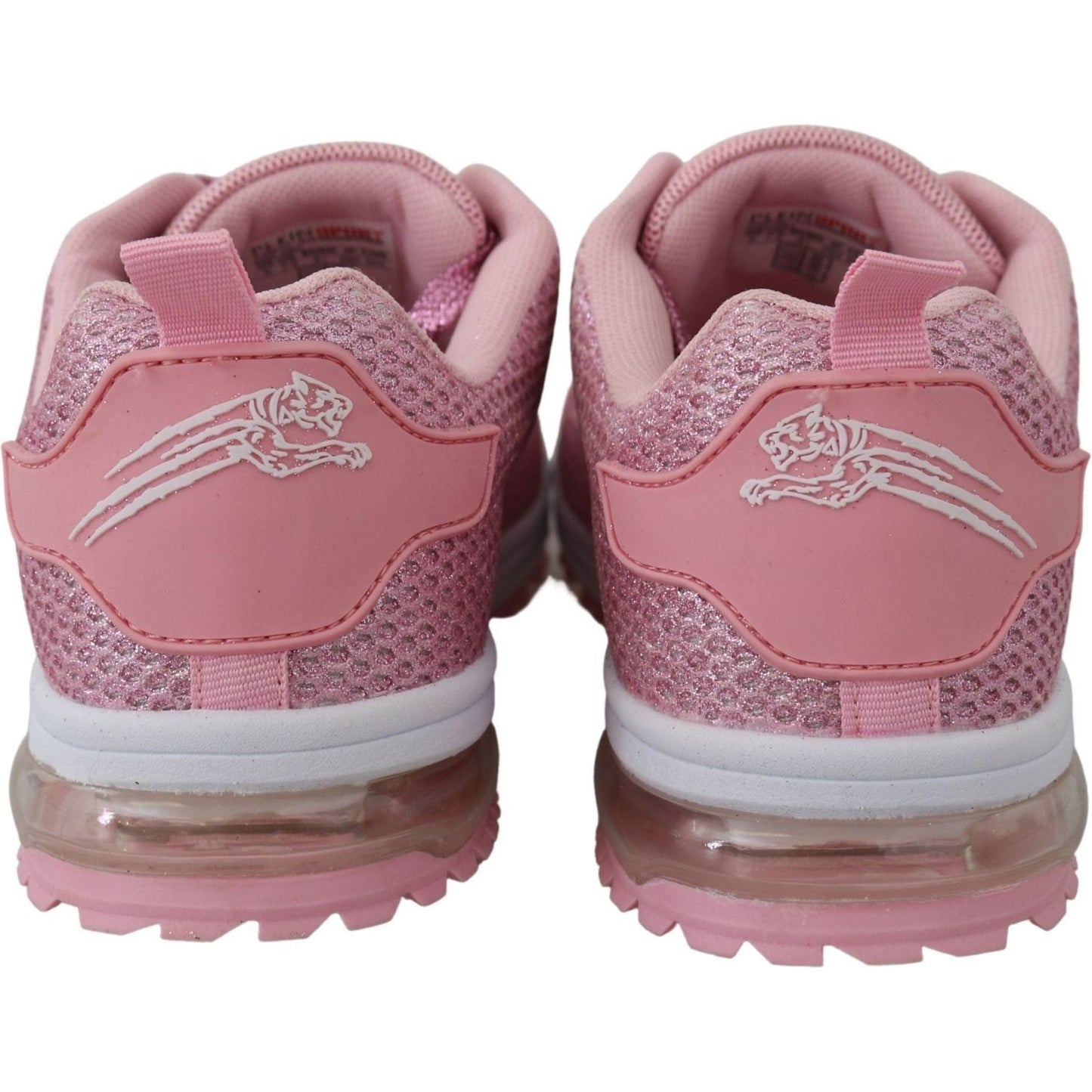 Plein Sport Chic Powder Pink High-Craft Sneakers pink-blush-polyester-gretel-sneakers-shoes