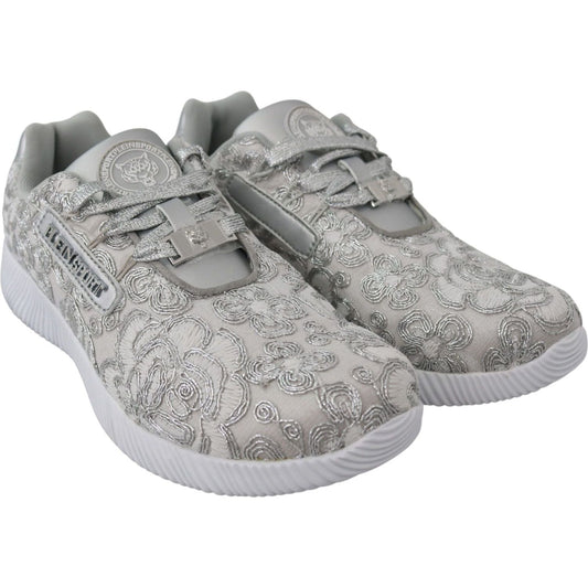 Plein Sport Silver Gleam Runner Joice Sneakers silver-polyester-runner-joice-sneakers-shoes IMG_3077-scaled-eabced68-103.jpg