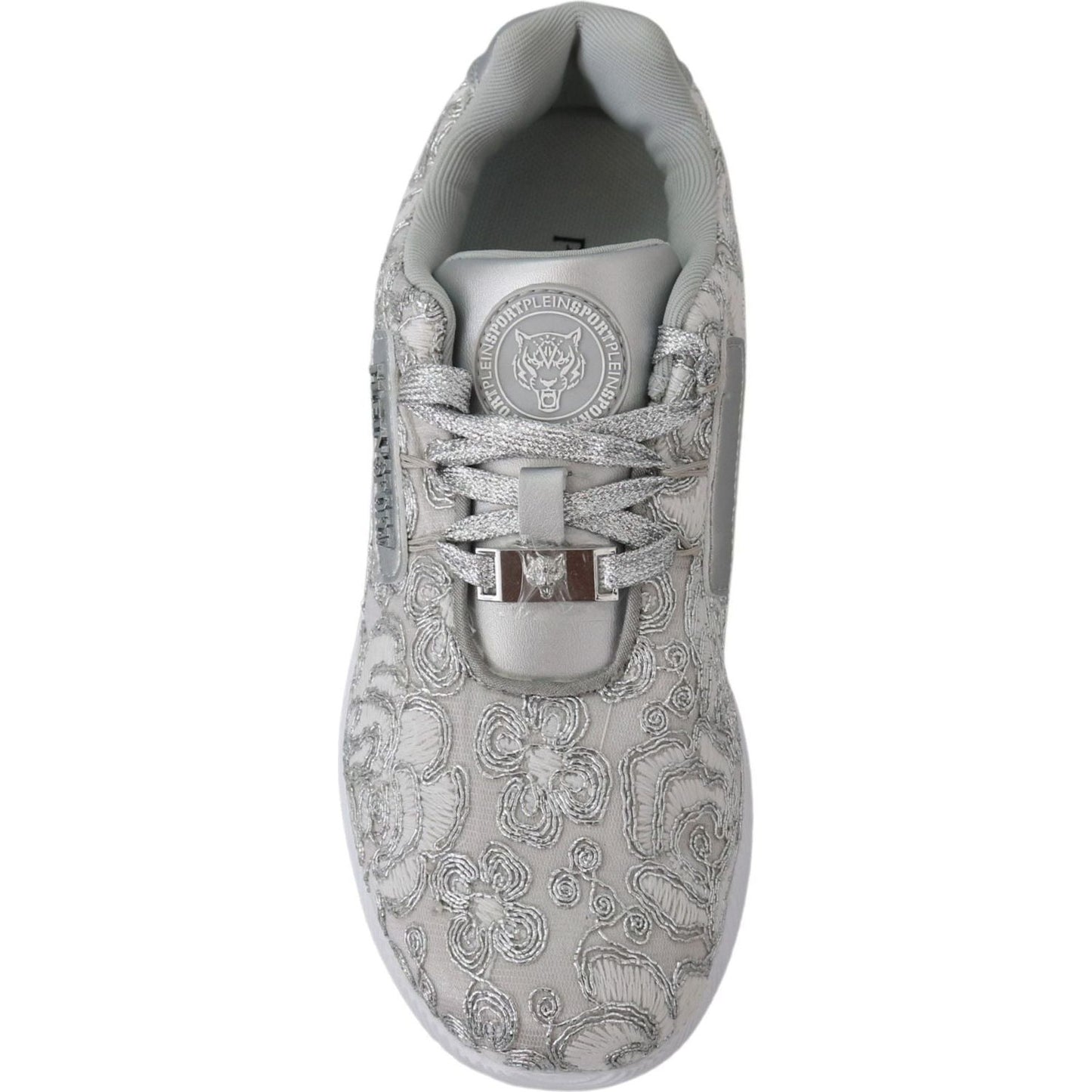 Plein Sport Silver Gleam Runner Joice Sneakers silver-polyester-runner-joice-sneakers-shoes