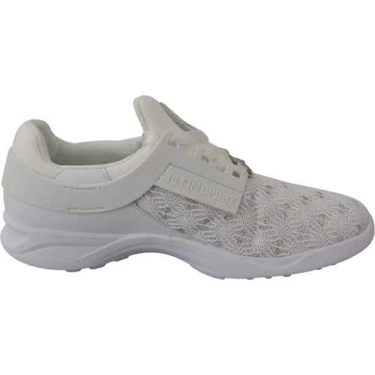 Plein Sport Sleek White Runner Beth Sport Sneakers white-polyester-runner-beth-sneakers-shoes IMG_3083-scaled-359c277b-47a.jpg