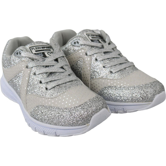 Plein Sport Chic Silver Runner Jasmines Sneakers silver-polyester-runner-jasmines-sneakers-shoes IMG_3091-scaled-7c514f44-058.jpg