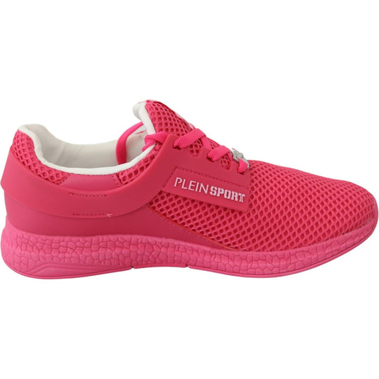 Plein Sport Elegant Fuxia Runner Becky Sneakers fuxia-beetroot-polyester-runner-becky-sneakers-shoes