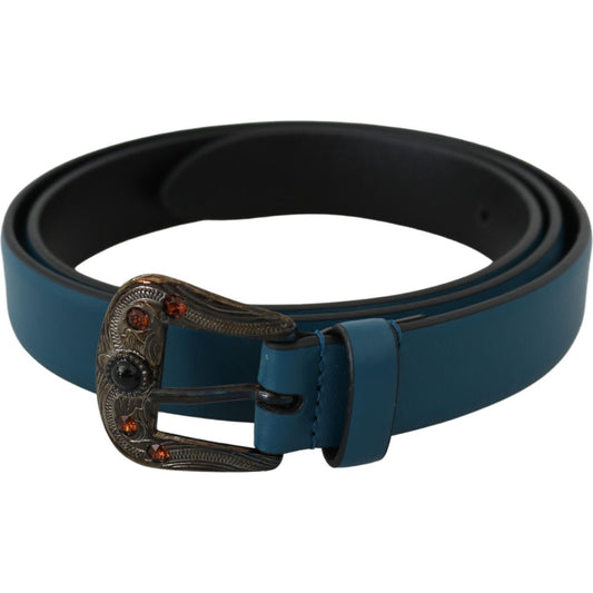 Dolce & Gabbana Elegant Crystal-Embellished Leather Belt Belt blue-leather-amber-crystal-baroque-buckle-belt IMG_3120-0f3da048-620.jpg