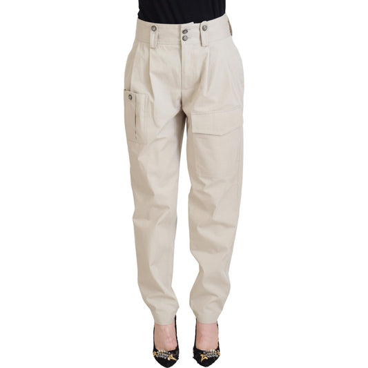 Dolce & GabbanaChic Beige Cotton Trousers for Elegant ComfortMcRichard Designer Brands£459.00