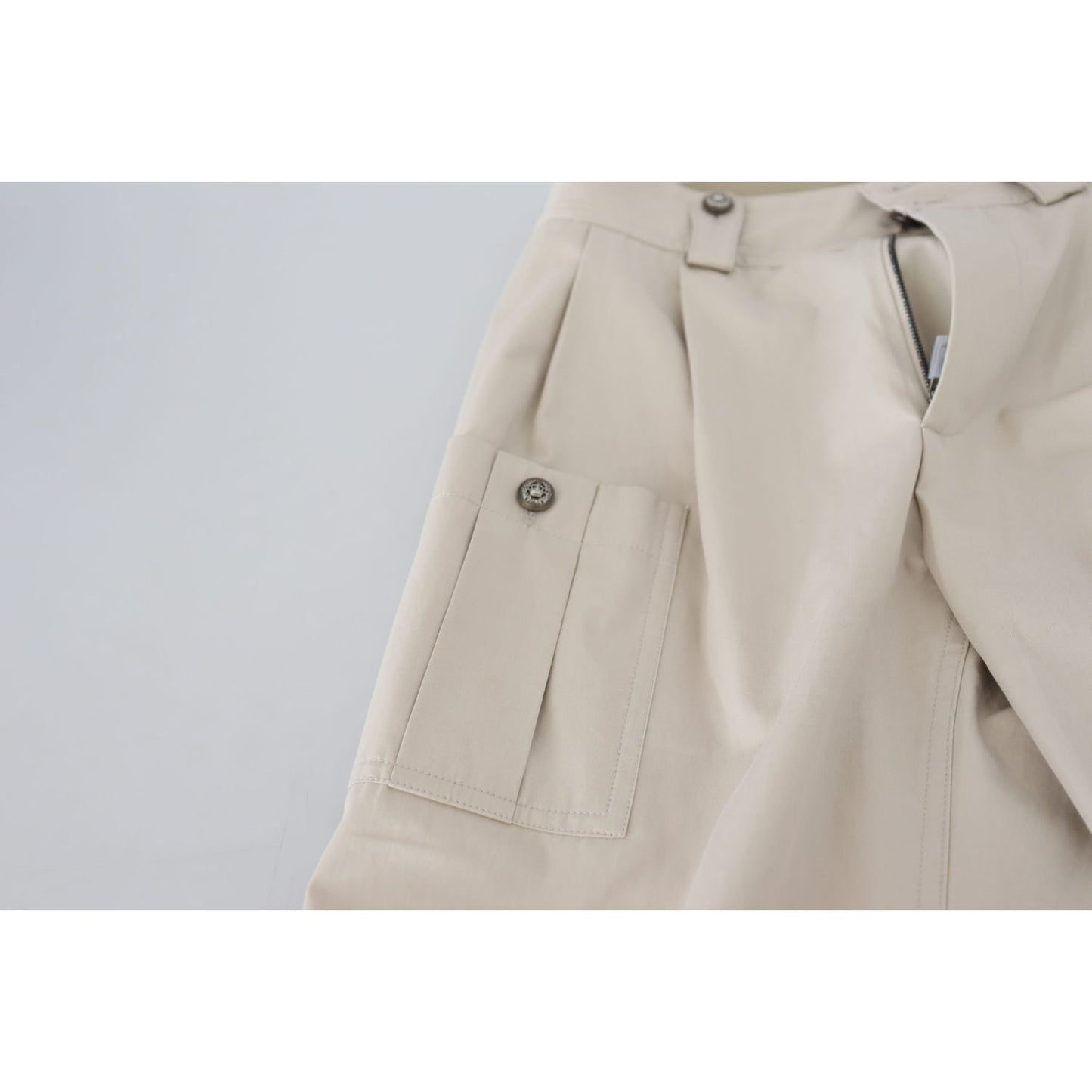 Dolce & Gabbana Chic Beige Cotton Trousers for Elegant Comfort beige-high-waist-women-pants IMG_3140-scaled-5addf0e8-1b5.jpg