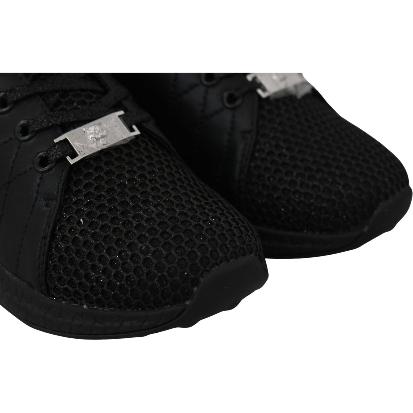 Plein Sport Exquisite Black Runner Gisella Sports Sneakers black-polyester-runner-gisella-sneakers-shoes