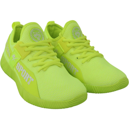 Plein Sport Electrify Your Step with Yellow Carter Sport Sneakers msc-sneakers-carter-yellow