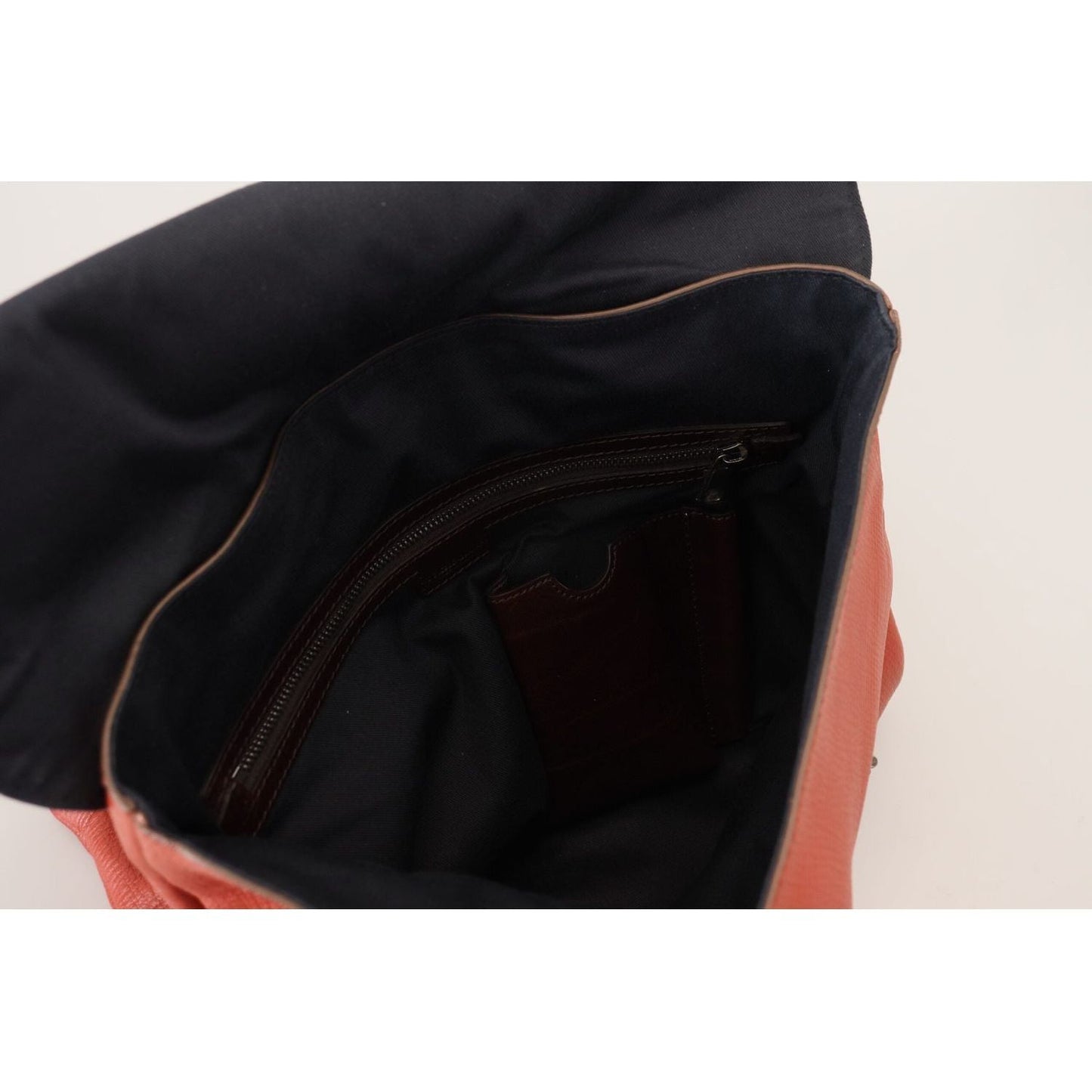 Dolce & Gabbana Elegant Calfskin Leather Backpack in Orange orange-leather-logo-plaque-men-backpack-bag