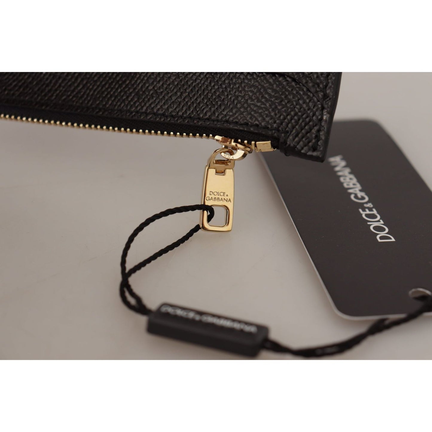 Dolce & Gabbana Elegant Leather Coin Wallet with Zip Closure black-leather-dgloveslondon-women-cardholder-coin-case-wallet