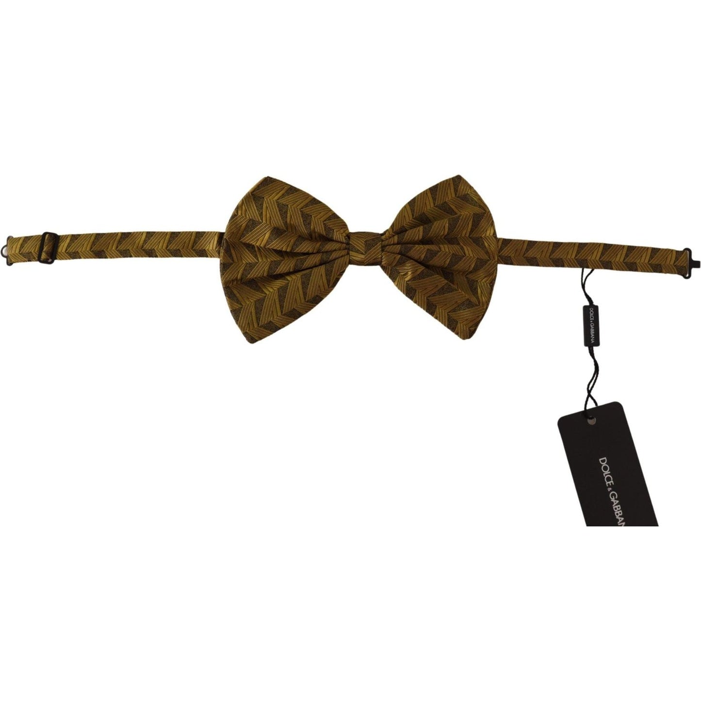Dolce & Gabbana Elegant Gold Silk Bow Tie gold-fantasy-print-adjustable-neck-papillon-bow-tie IMG_3259-scaled-eee0fcb4-483.jpg