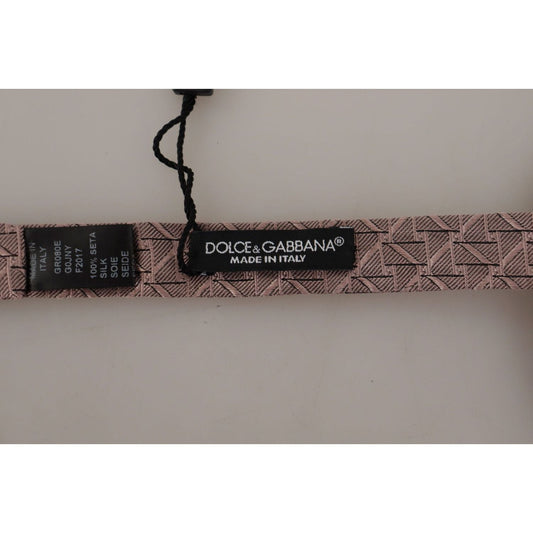 Dolce & Gabbana Elegant Silk Gray Bow Tie - Men's Formalwear gray-fantasy-print-adjustable-neck-papillon-bow-tie IMG_3277-scaled-5a91c801-d4b.jpg