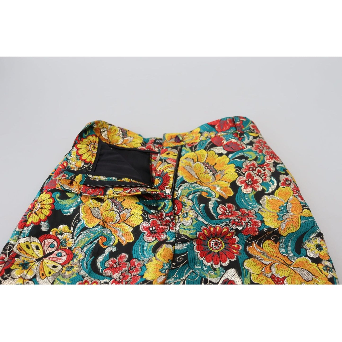 Dolce & Gabbana Elegant Multicolor Woven Pants multicolor-floral-women-flared-pants