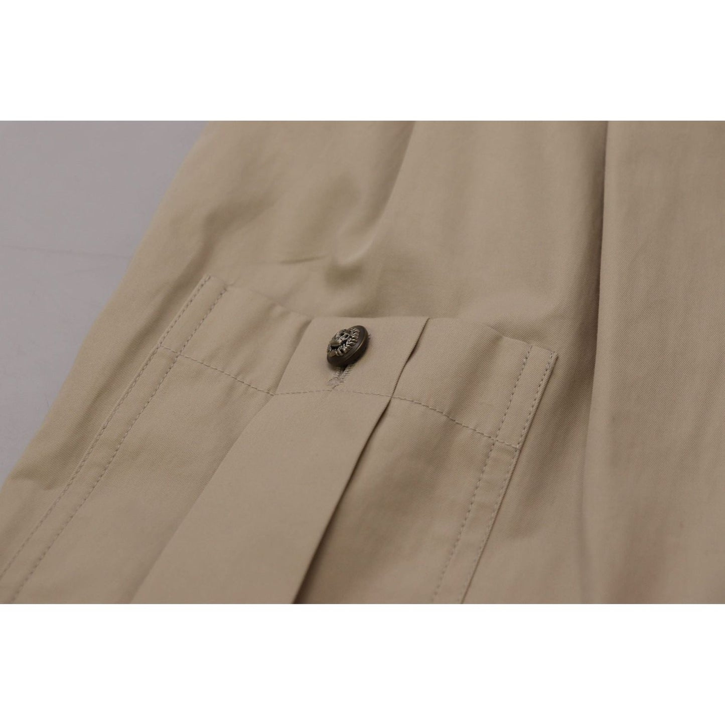 Dolce & Gabbana Elegant Beige Cotton Trousers beige-cotton-women-cargo-pants Jeans & Pants IMG_3297-scaled-d6f26d7f-983.jpg