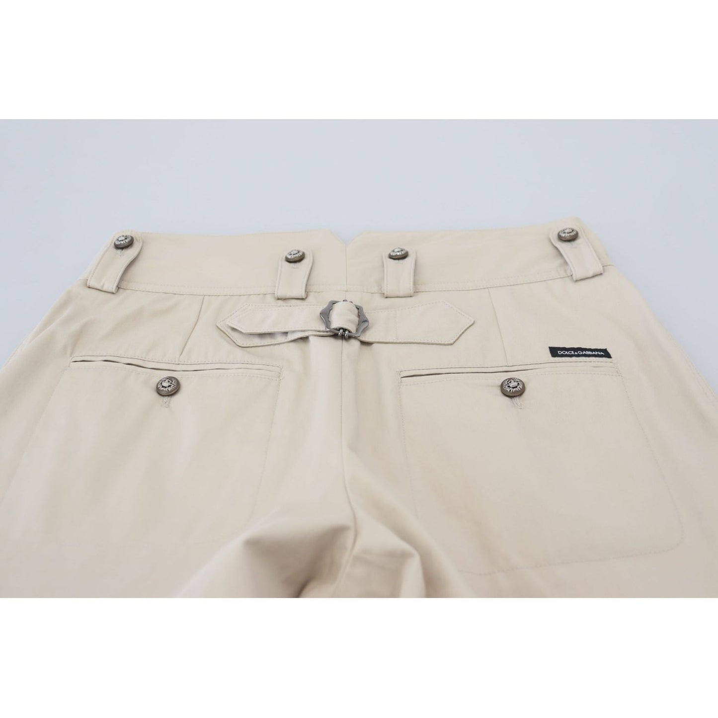 Dolce & Gabbana Elegant Beige Cotton Trousers beige-cotton-women-cargo-pants Jeans & Pants IMG_3298-scaled-1fb9036a-b72.jpg