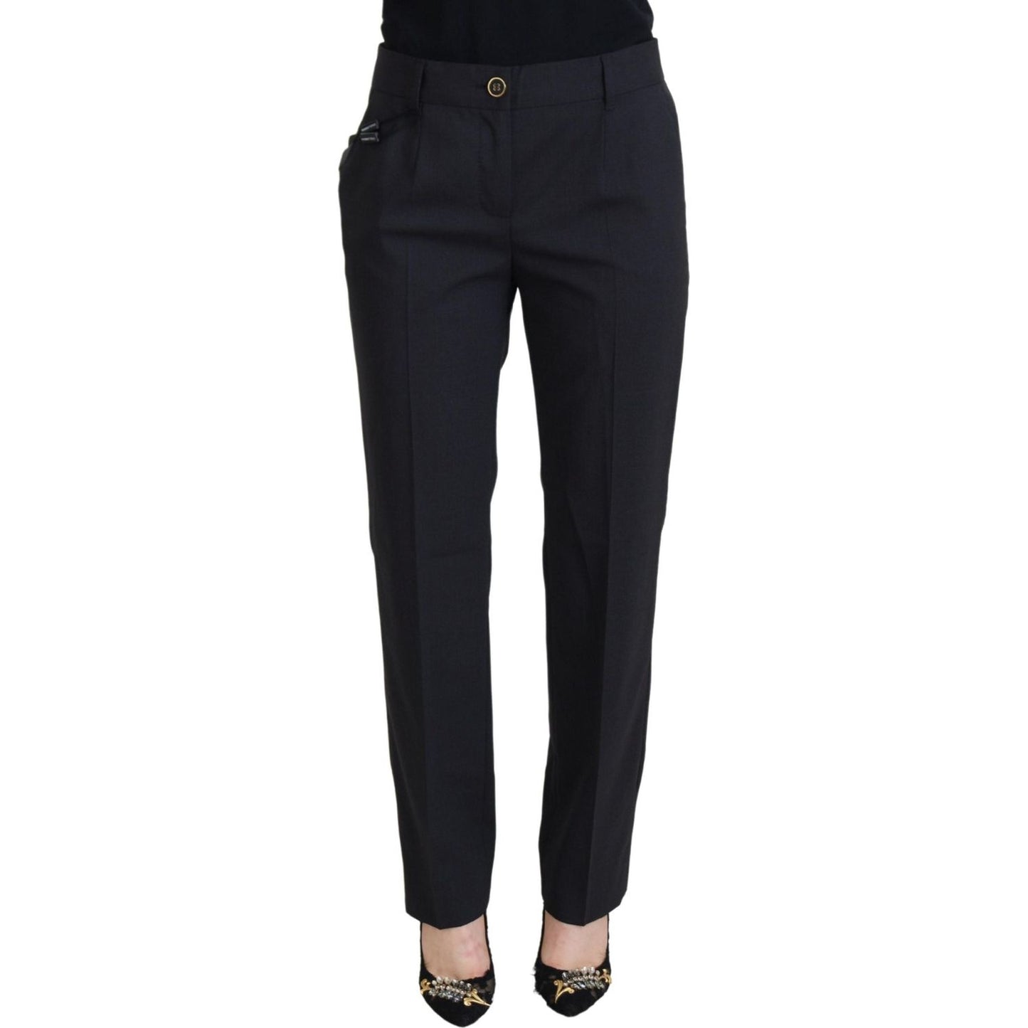 Dolce & GabbanaChic Grey Wool Blend Pants for Elevated StyleMcRichard Designer Brands£319.00