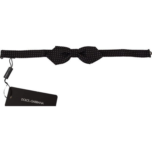 Dolce & Gabbana Exquisite Silk Polka Dot Bow Tie black-white-polka-dot-adjustable-neck-papillon-bow-tie-3