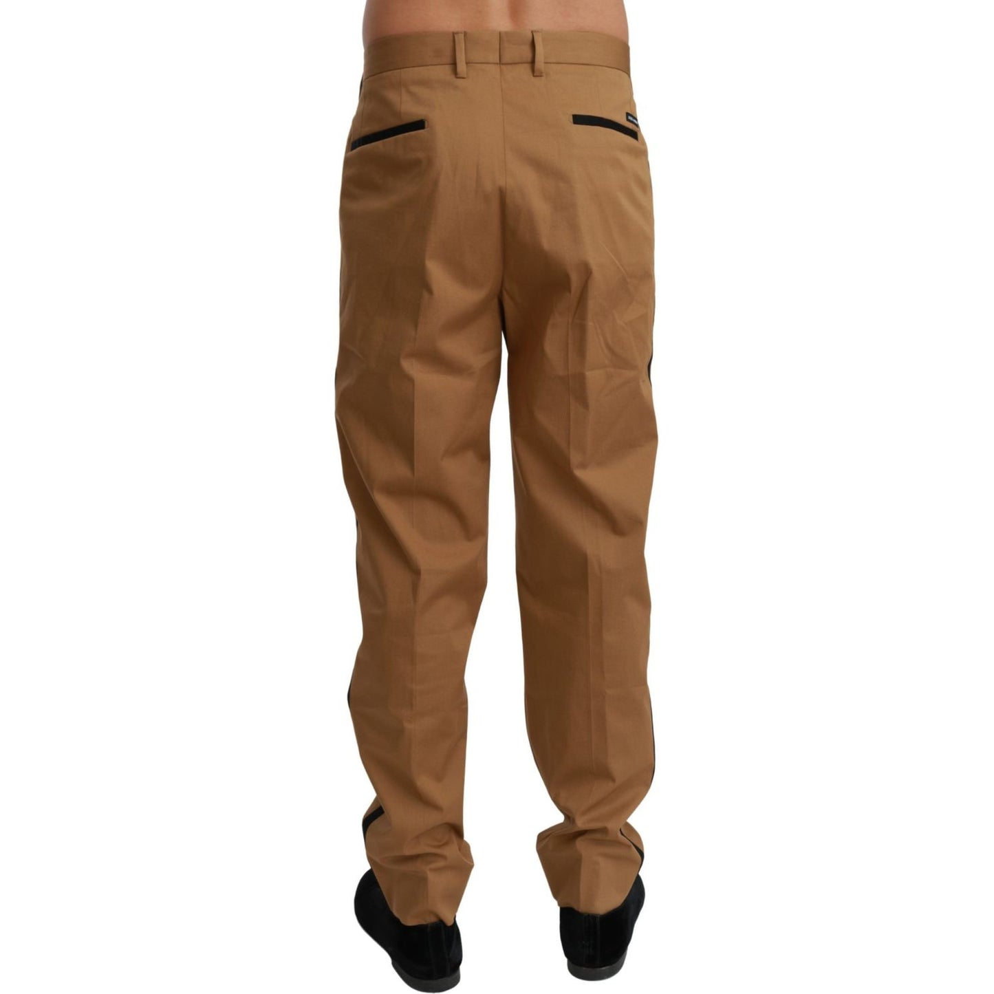 Dolce & Gabbana Elegant Slim Fit Brown Casual Pants brown-chinos-trousers-cotton-stretch-pants