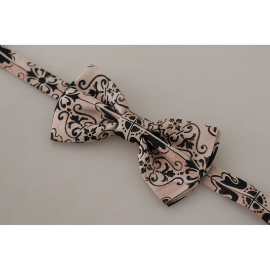 Dolce & Gabbana Elegant Multicolor Silk Bow Tie multicolor-pattern-100-silk-neck-papillon-bow-tie-1