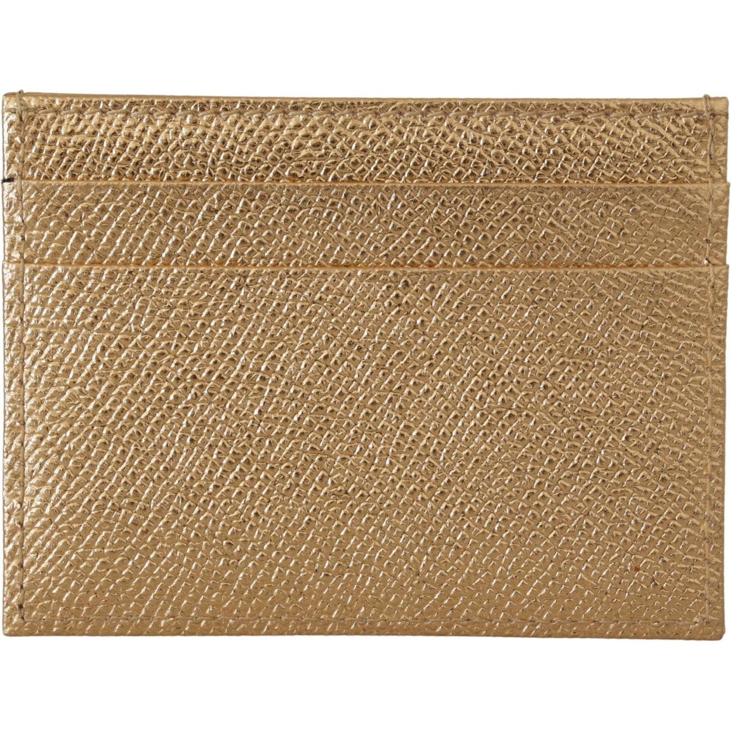 Dolce & Gabbana Elegant Gold Leather Cardholder gold-leather-dgloveslondon-women-cardholder-case-wallet