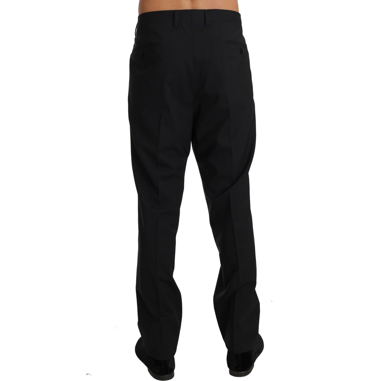 Dolce & Gabbana Elegant Black Wool Dress Pants black-wool-stretch-formal-trousers Jeans & Pants IMG_3333.jpg