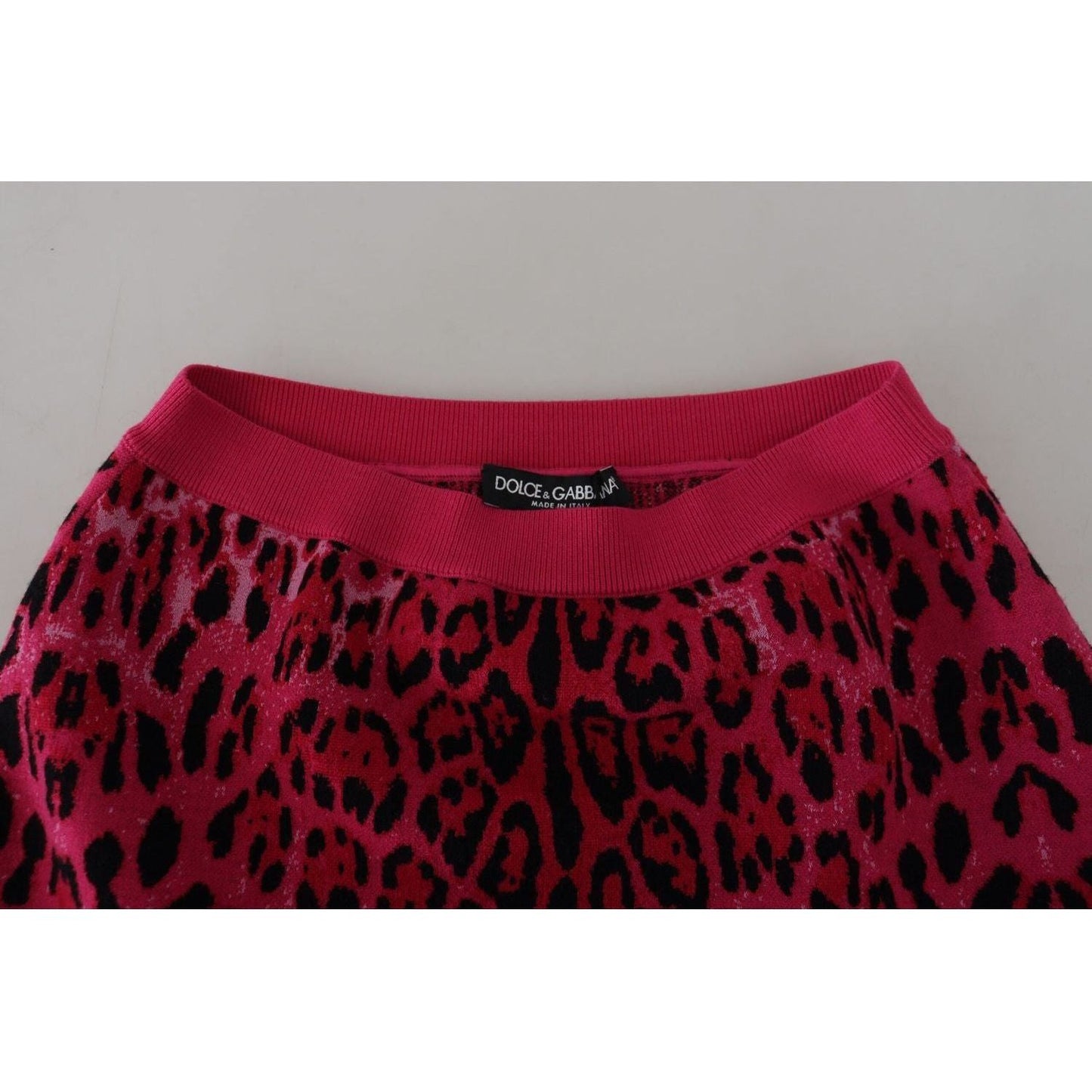 Dolce & Gabbana Chic High Waist Pink Leopard Mini Skirt pink-leopard-high-waist-a-line-mini-skirt