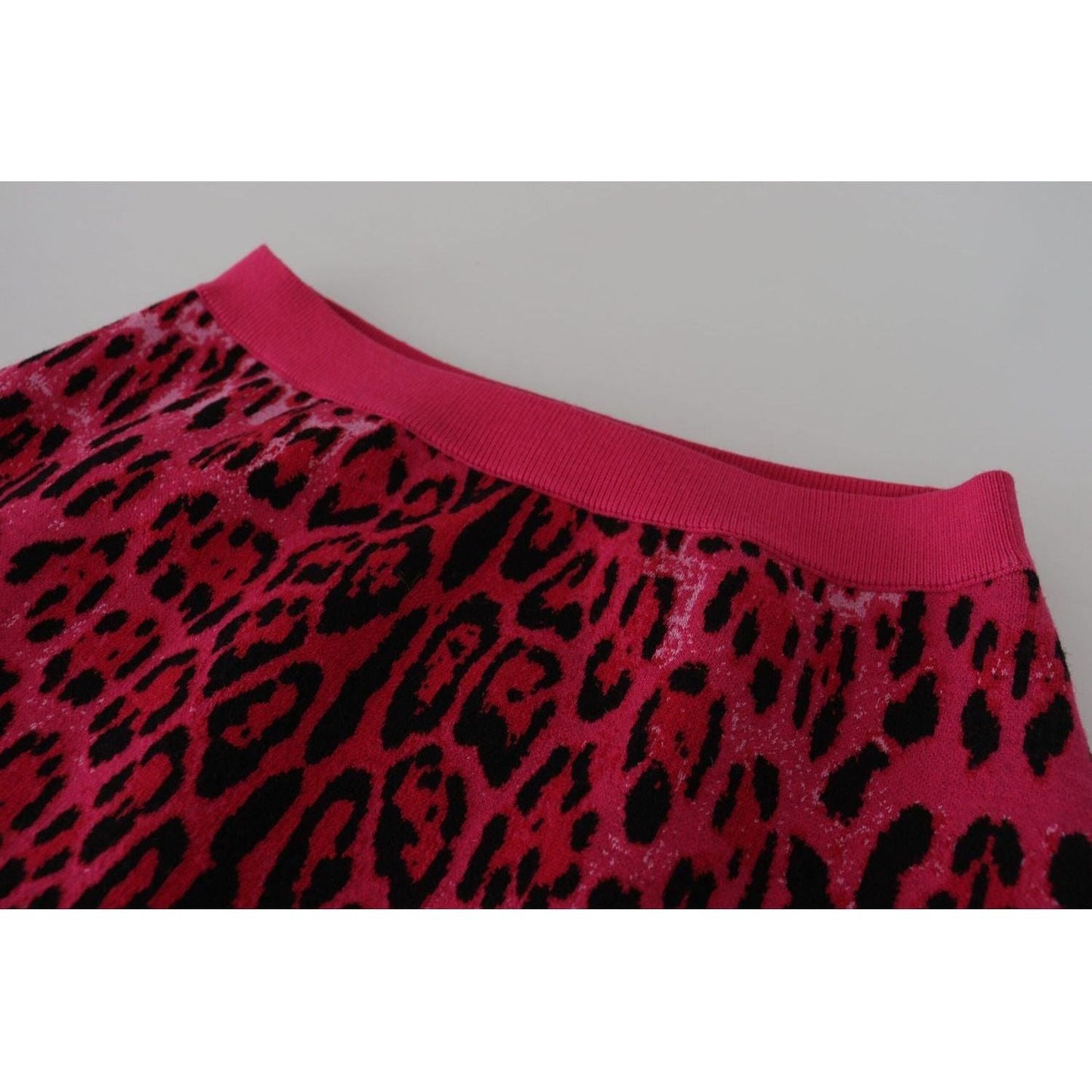 Dolce & Gabbana Chic High Waist Pink Leopard Mini Skirt pink-leopard-high-waist-a-line-mini-skirt
