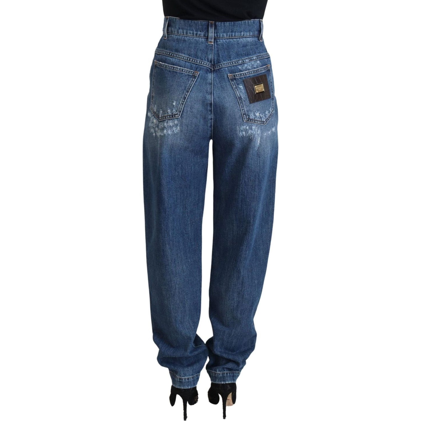 Dolce & Gabbana Elegant Tattered Denim Jeans blue-washed-cotton-tattered-denim-jeans-2