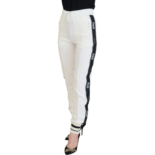 Dolce & Gabbana Chic White Jogger Pants for Elevated Comfort white-dg-logo-sweatpants-pants IMG_3399-scaled-564faa01-422.jpg