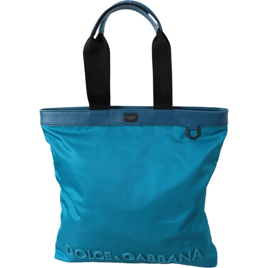 Dolce & GabbanaSapphire Blue Nylon Tote Bag with Logo DetailMcRichard Designer Brands£629.00