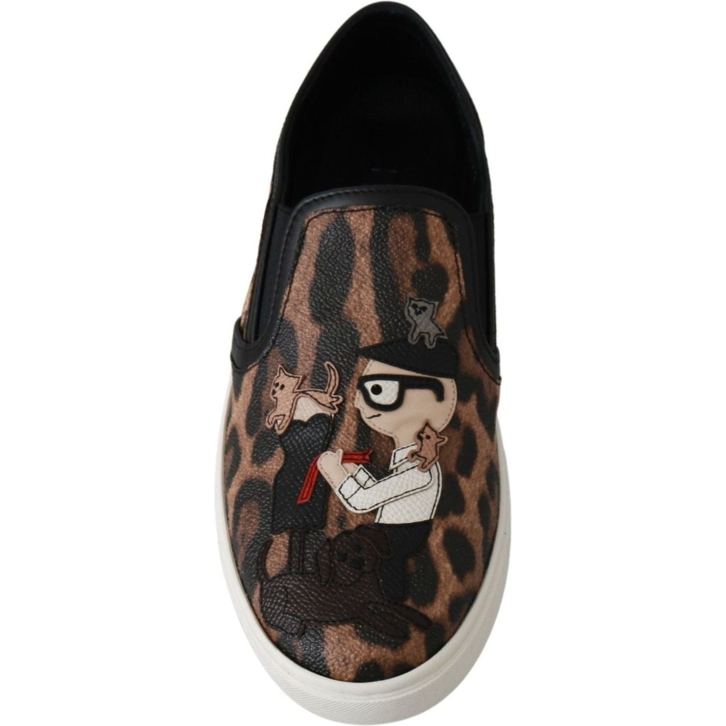Dolce & Gabbana Chic Leopard Print Loafers for Elegant Comfort leather-leopard-dgfamily-loafers-shoes