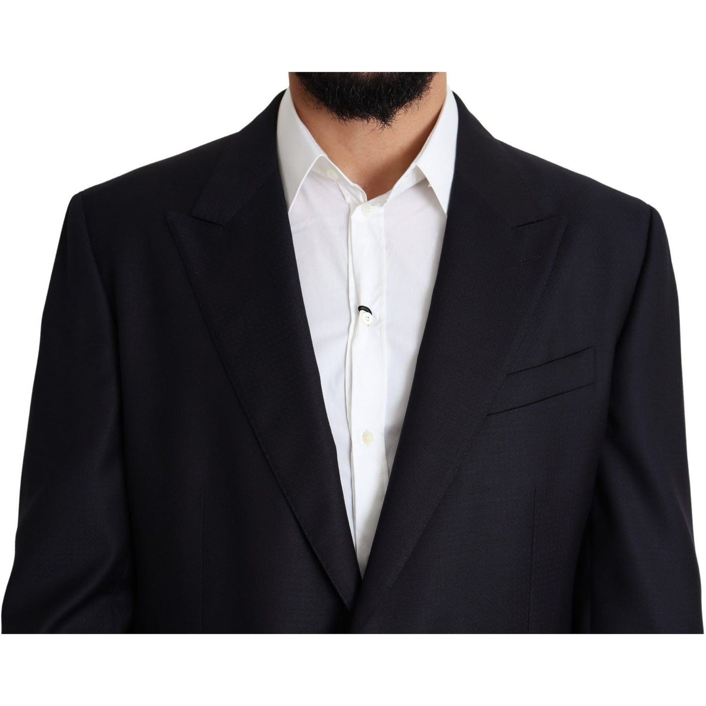 Dolce & Gabbana Elegant Black Virgin Wool Men's Blazer black-wool-single-breasted-napoli-blazer