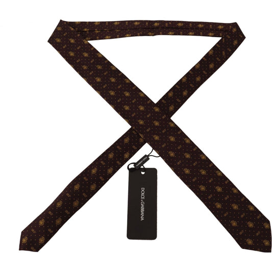 Dolce & Gabbana Elegant Black Silk Tie black-heart-dg-logo-adjustable-tie