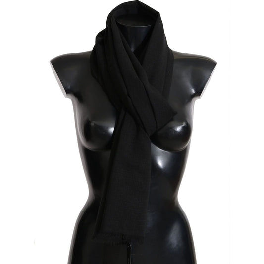 Dolce & GabbanaElegant Black Wool Blend ScarfMcRichard Designer Brands£179.00
