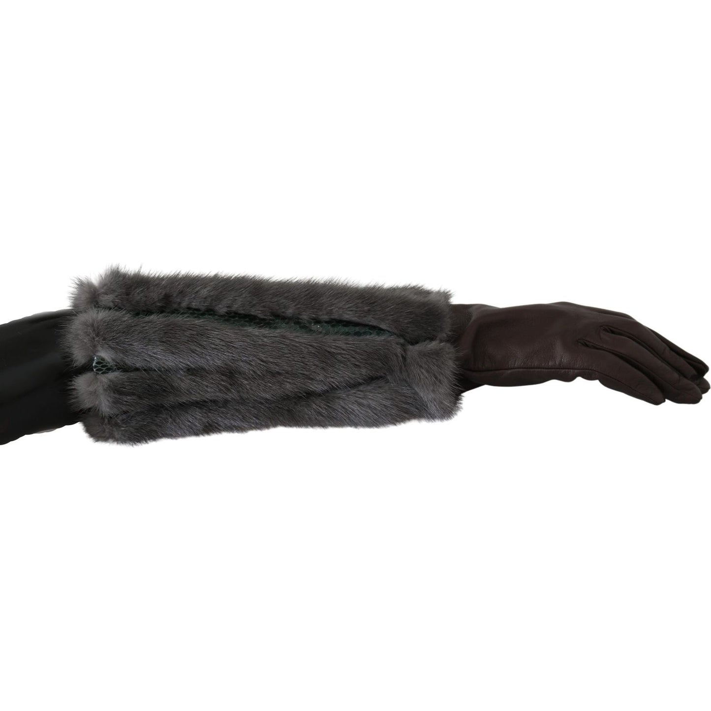 Dolce & Gabbana Elegant Mid-Arm Leather Gloves in Brown brown-mid-arm-length-leather-fur-gloves-1 IMG_3657-scaled-3cacb862-62b.jpg