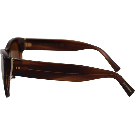 Dolce & Gabbana Elegant Square Frame Women's Sunglasses brown-square-acetate-frame-uv-dg4338f-sunglasses