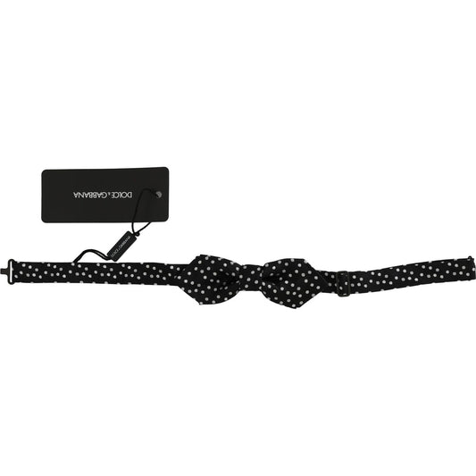 Dolce & GabbanaElegant Black Polka Dot Silk Bow TieMcRichard Designer Brands£109.00