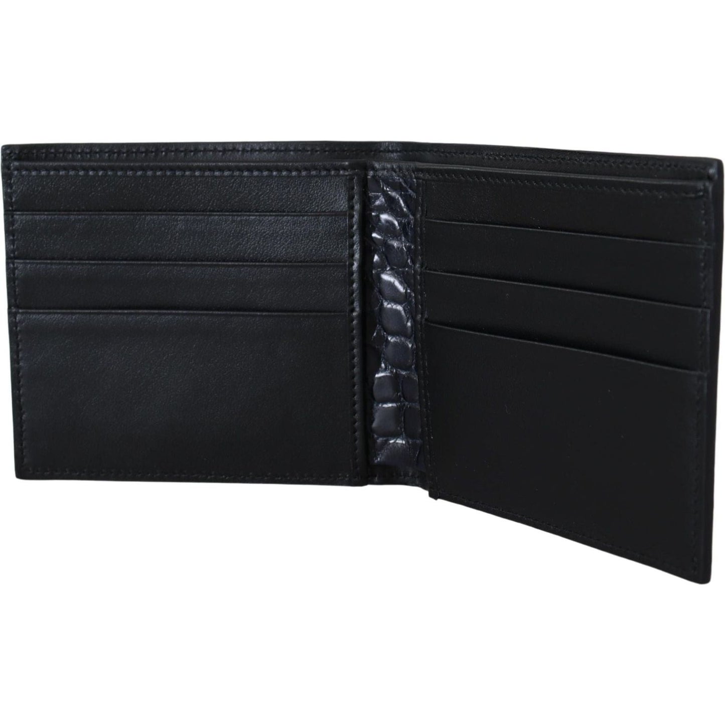 Dolce & Gabbana Elegant Exotic Leather Bifold Wallet black-bifold-card-holder-men-exotic-leather-wallet-1