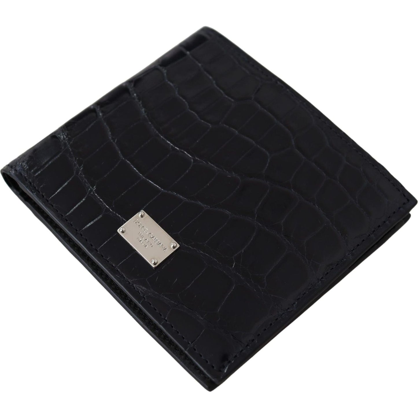 Dolce & Gabbana Elegant Exotic Leather Bifold Wallet black-bifold-card-holder-men-exotic-leather-wallet-1