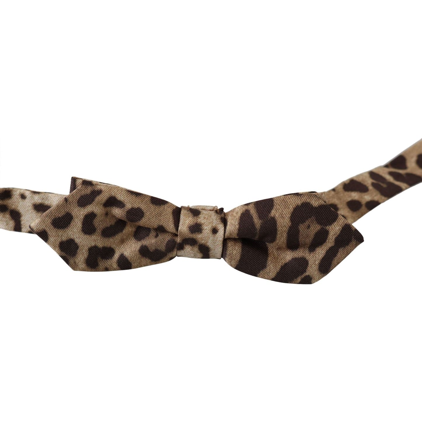 Dolce & Gabbana Exquisite Silk Leopard Print Bow Tie brown-leopard-silk-adjustable-neck-papillon-men-bow-tie Bow Tie