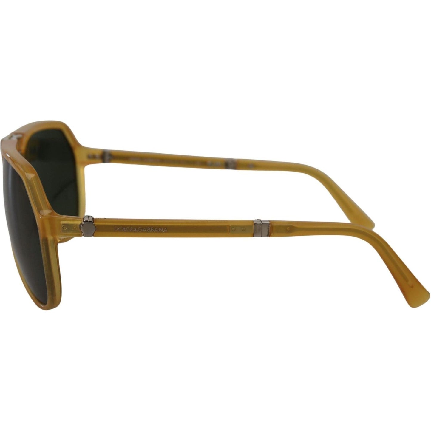 Dolce & Gabbana Chic Yellow Aviator Acetate Sunglasses yellow-acetate-black-lens-aviator-dg4196-sunglasses