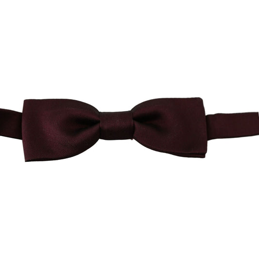 Dolce & Gabbana Elegant Violet Silk Bow Tie Bow Tie men-violet-100-silk-adjustable-neck-papillon-bow-tie