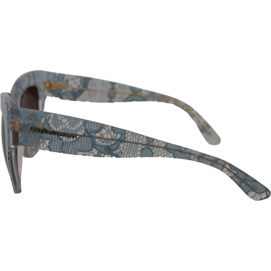 Dolce & Gabbana Chic Sicilian Lace Acetate Sunglasses blue-lace-acetate-rectangle-shades-dg4231-sunglasses