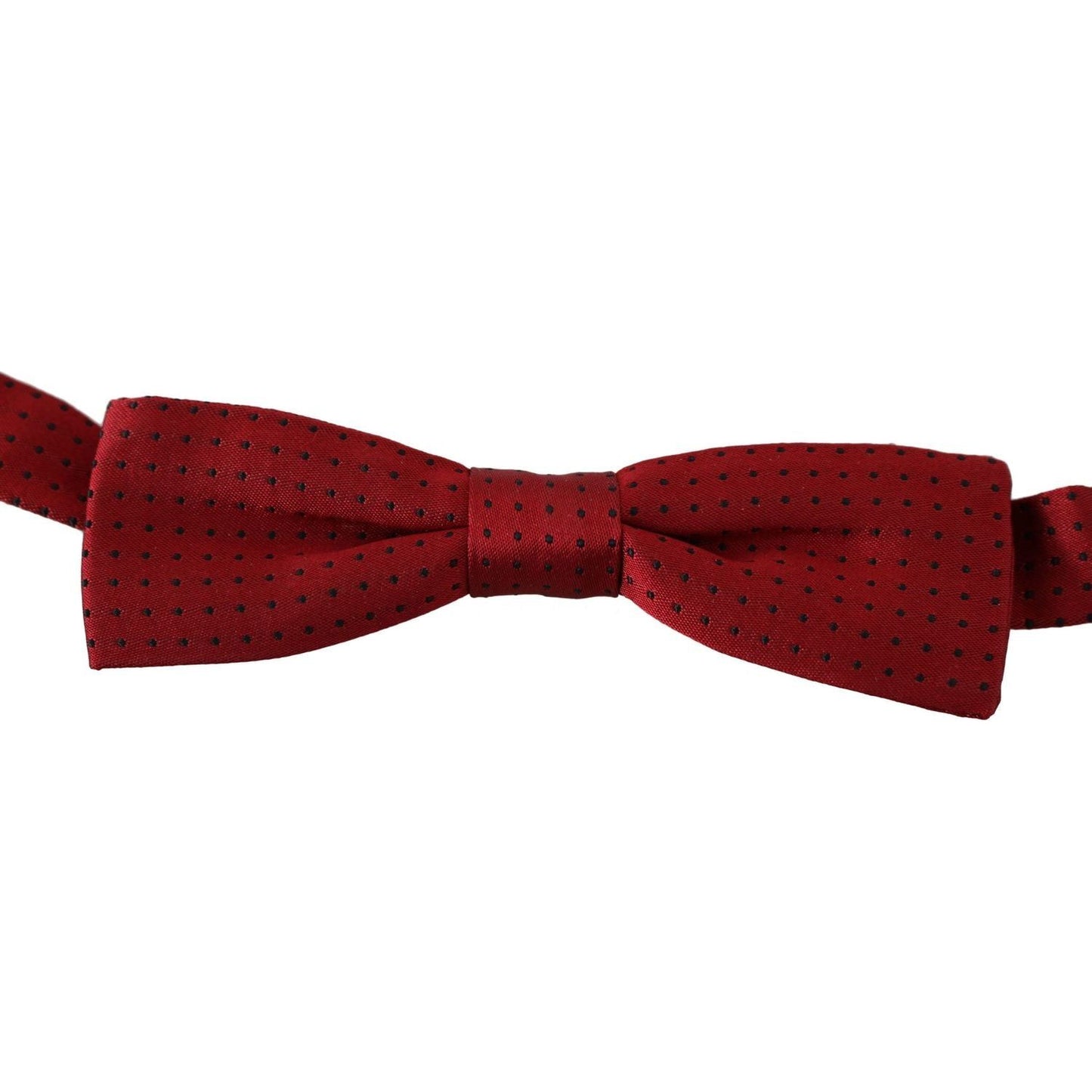 Dolce & Gabbana Elegant Red Dotted Silk Bow Tie Bow Tie red-dotted-silk-adjustable-neck-papillon-bow-tie