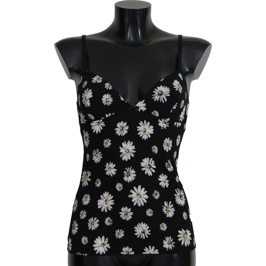 Dolce & GabbanaElegant Black Daisy Floral Lace Chemise DressMcRichard Designer Brands£329.00