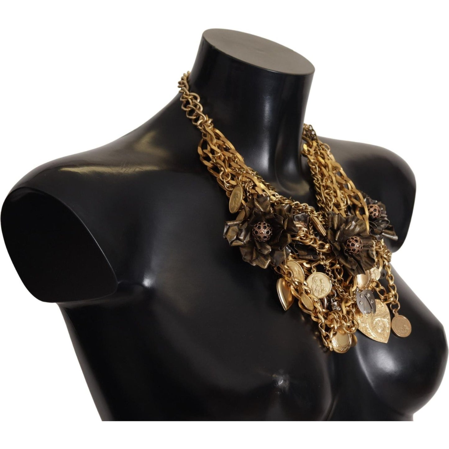 Dolce & Gabbana Sicilian Glamour Gold Statement Necklace gold-brass-sicily-charm-heart-statement-necklace WOMAN NECKLACE IMG_3828-scaled-0c50f362-7c9.jpg