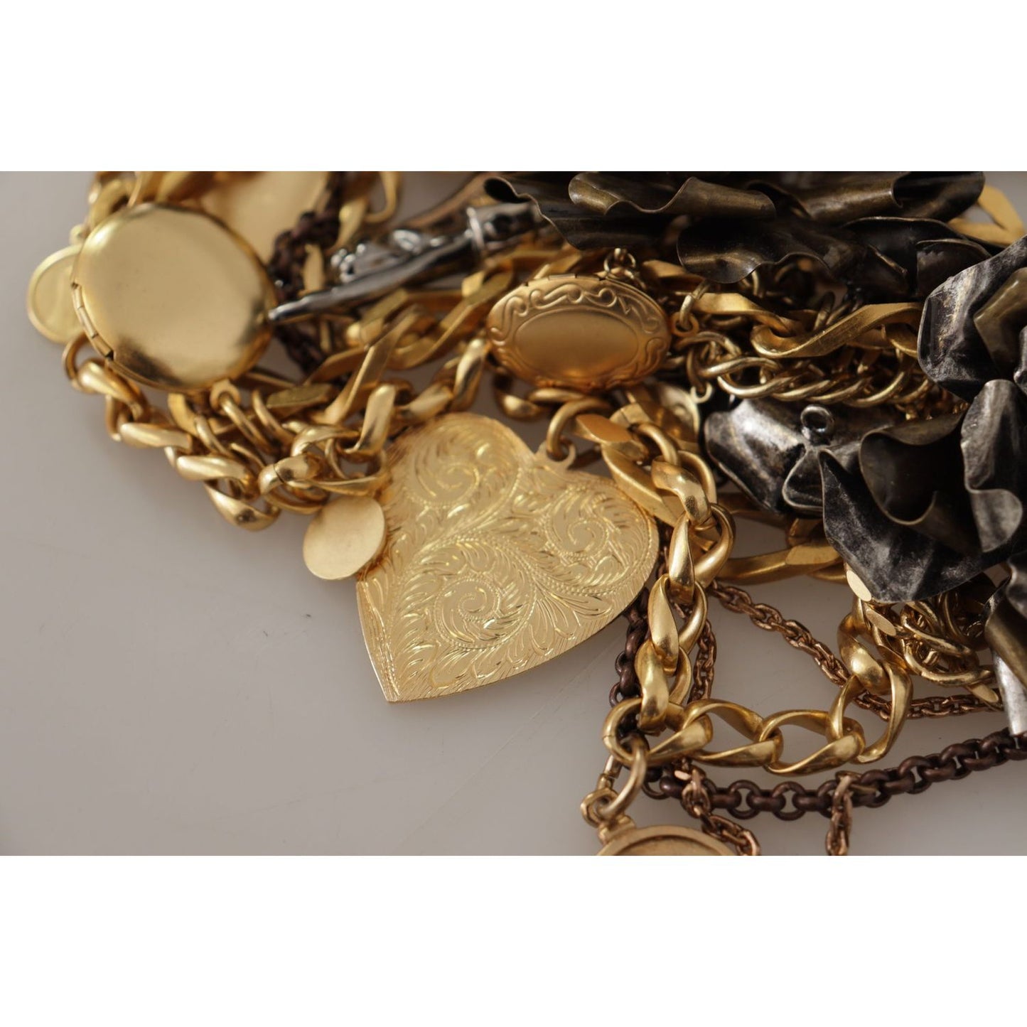 Dolce & Gabbana Sicilian Glamour Gold Statement Necklace gold-brass-sicily-charm-heart-statement-necklace WOMAN NECKLACE IMG_3834-scaled-5f349668-e59.jpg